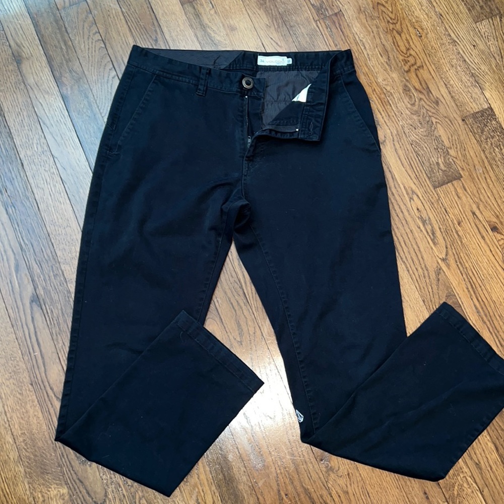 Volcom black frickin’ straight pants